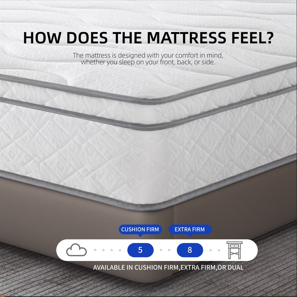 DreamLoom 10-Inch Full Size Hybrid Mattress – Gel Memory Foam & Pocket Coil Innerspring