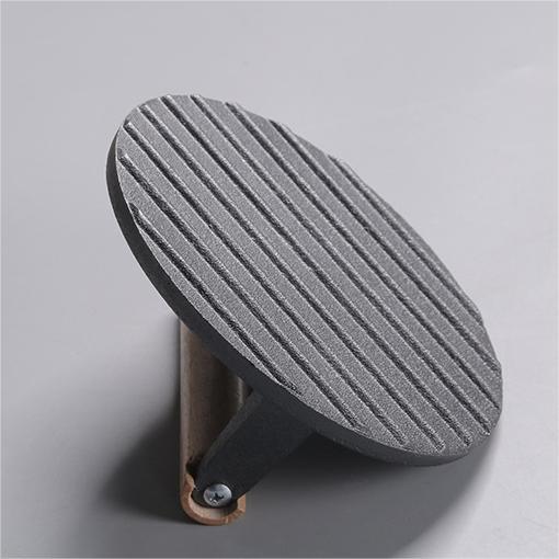 Haiku Cast Iron Meat Press – Ribbed Round BBQ Tool