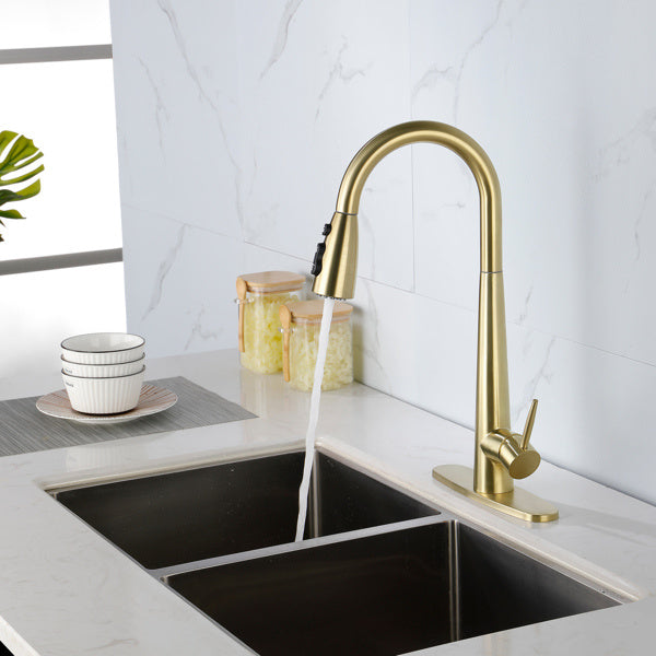 HavenFlow Pull-Out Stainless Steel Kitchen Faucet