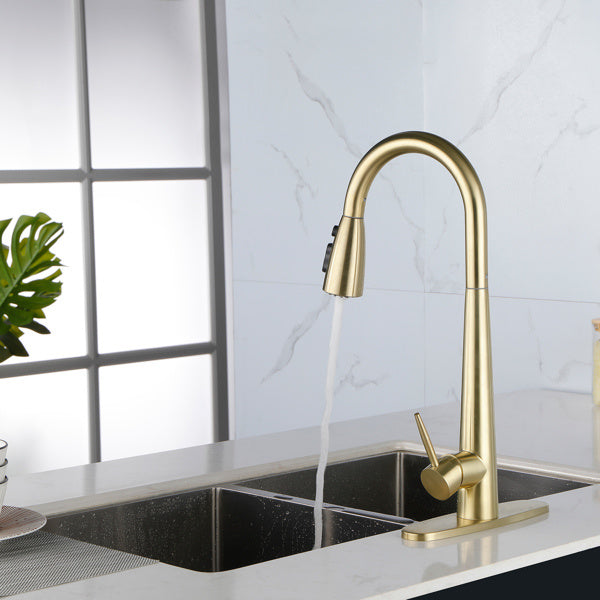 HavenFlow Pull-Out Stainless Steel Kitchen Faucet