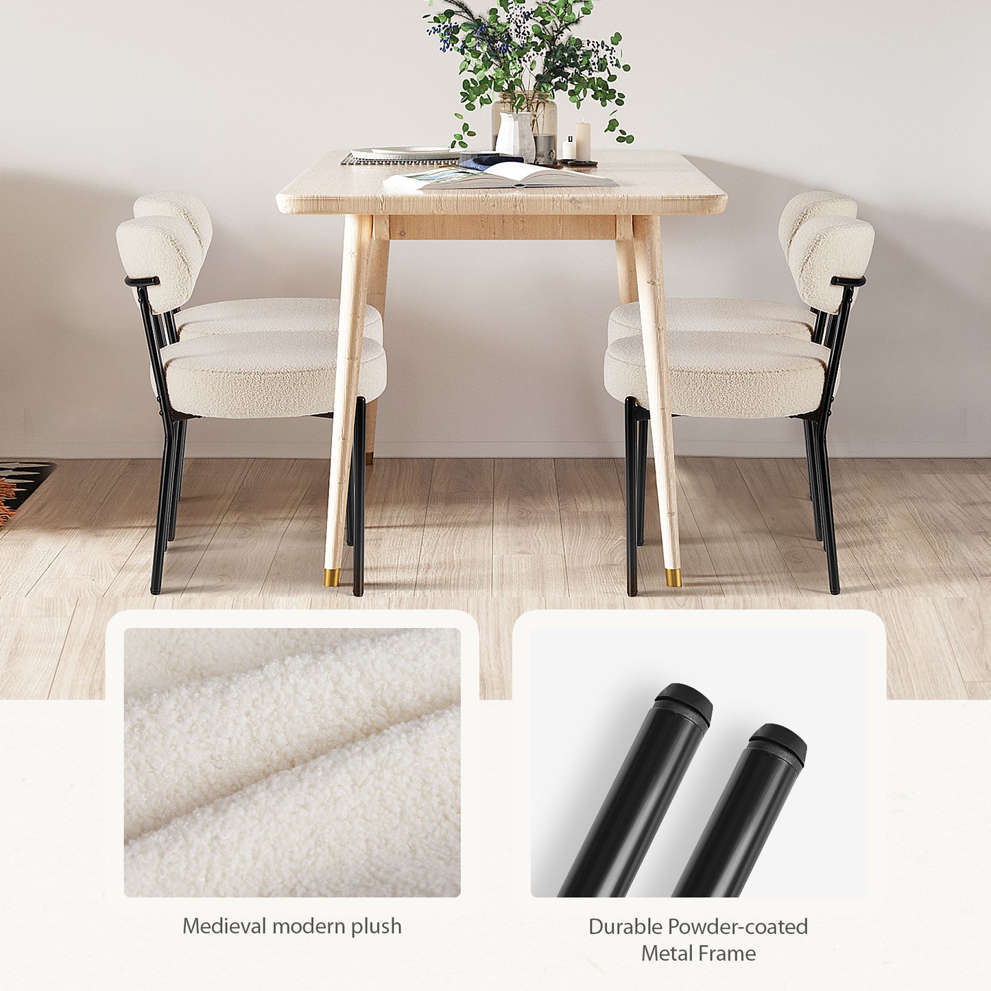 Cambria Plush Dining Chair – Set of 2