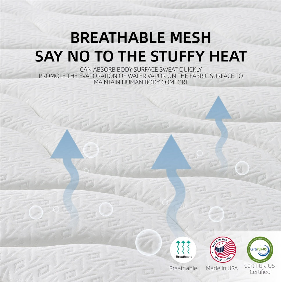 DreamLoom 10-Inch Full Size Hybrid Mattress – Gel Memory Foam & Pocket Coil Innerspring