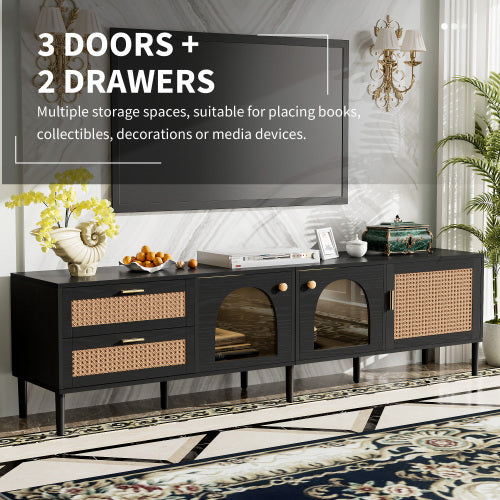 Nairo LED Rattan TV Console