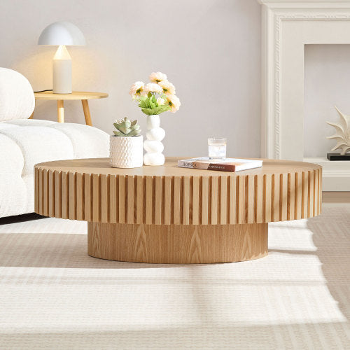 Elira Drum Coffee Table – Natural Ash