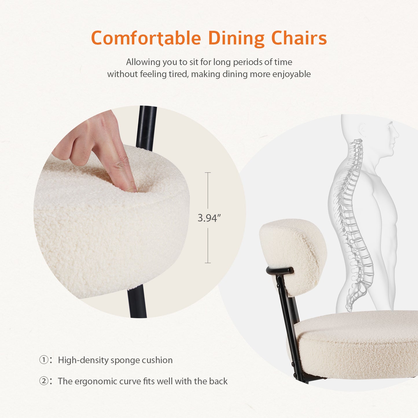 Cambria Plush Dining Chair – Set of 2