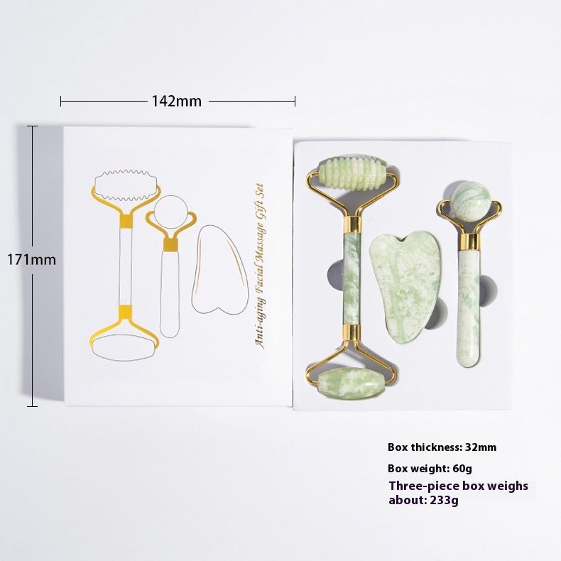 Gua Sha Facial Jade Scraping Board Set