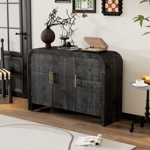 Ashford Curved Black Storage Sideboard