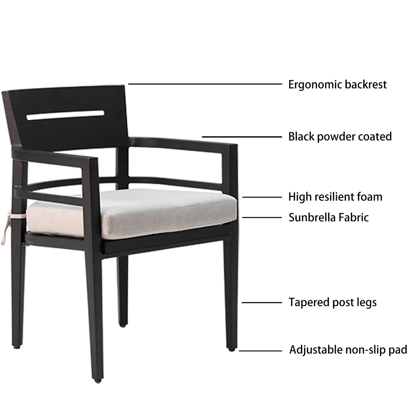 Ember Black Dining Chair Set