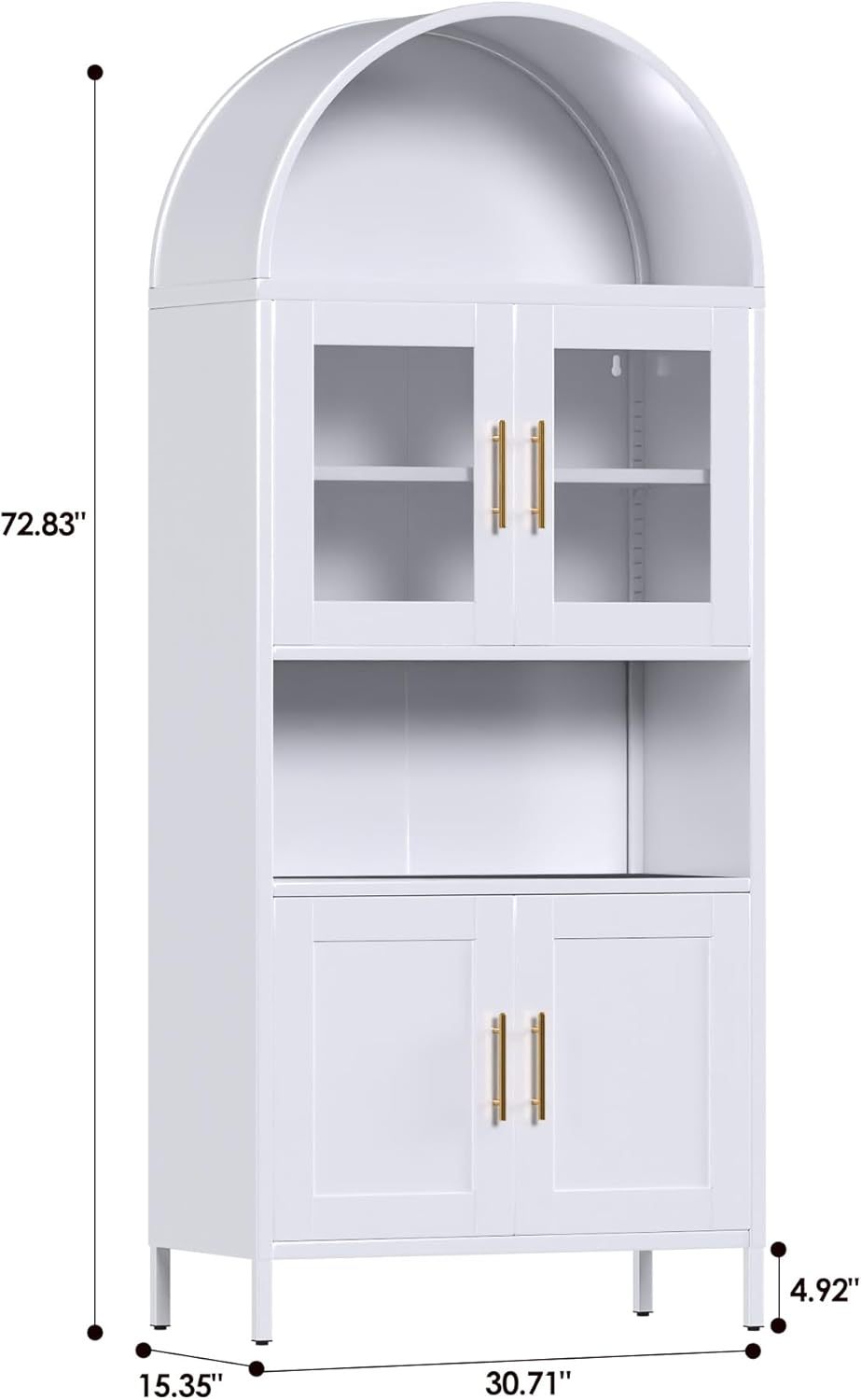 Ardenne Blanc Arched Display Cabinet