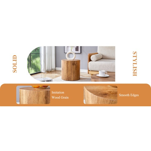 Arlow Cylindrical Wood Coffee Table