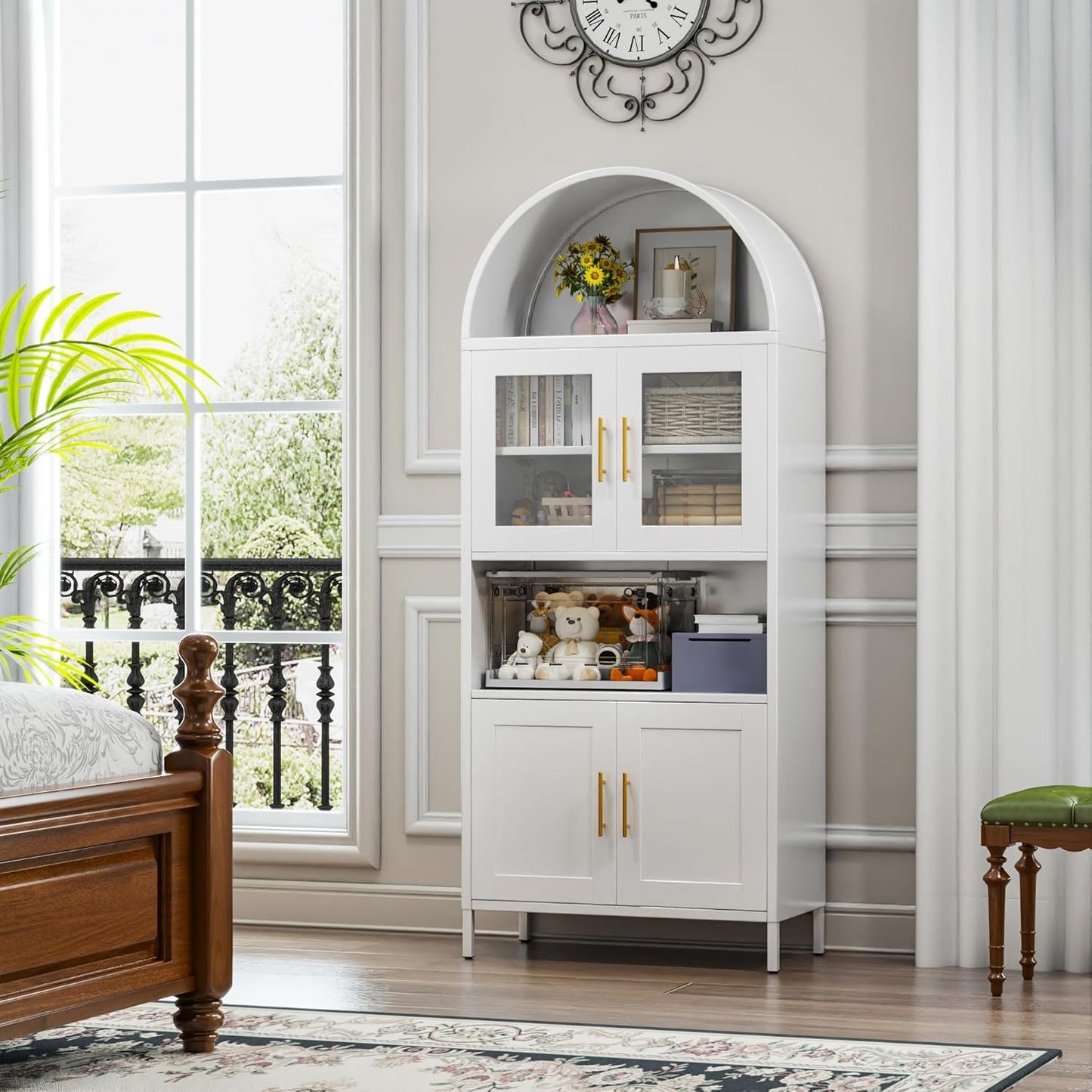 Ardenne Blanc Arched Display Cabinet