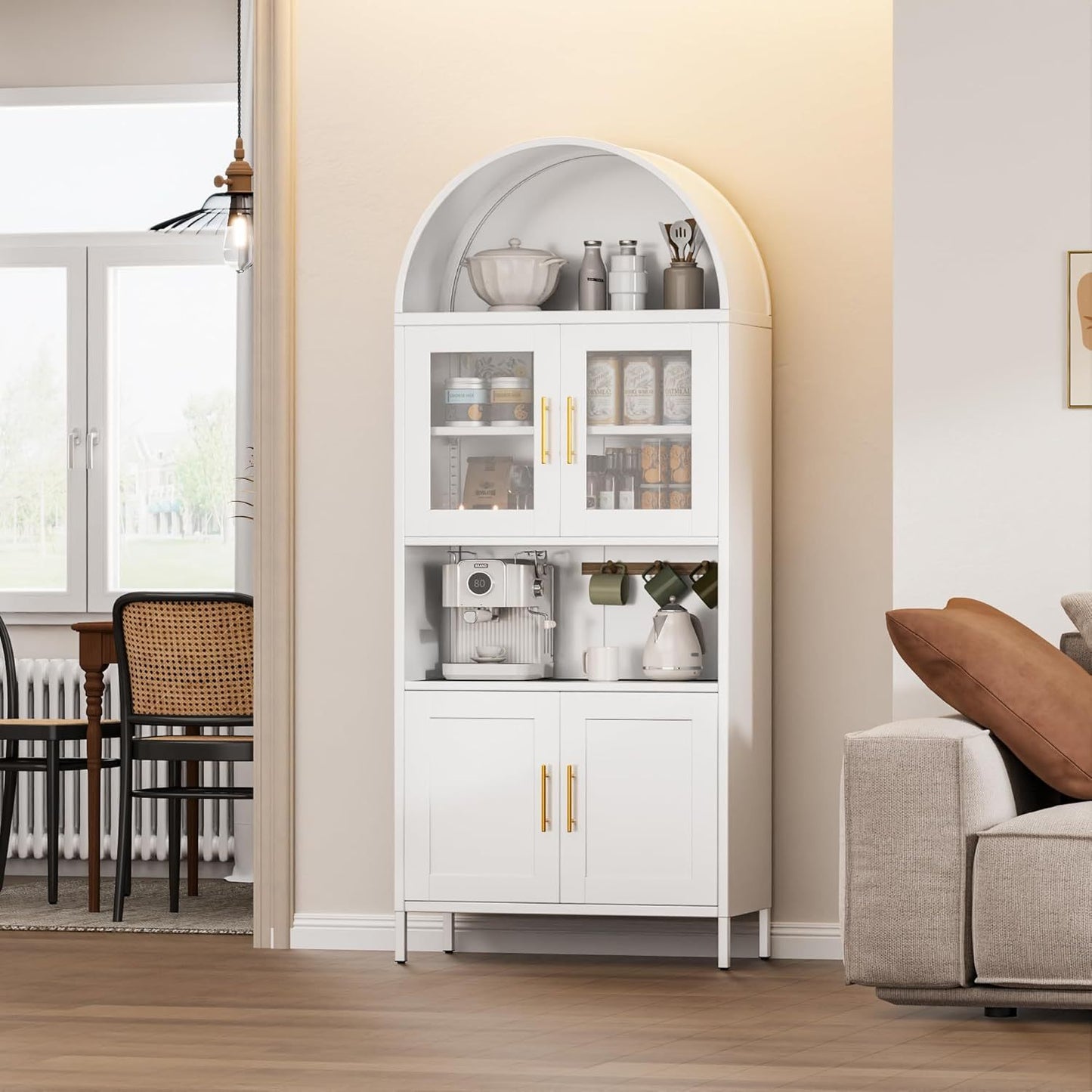 Ardenne Blanc Arched Display Cabinet