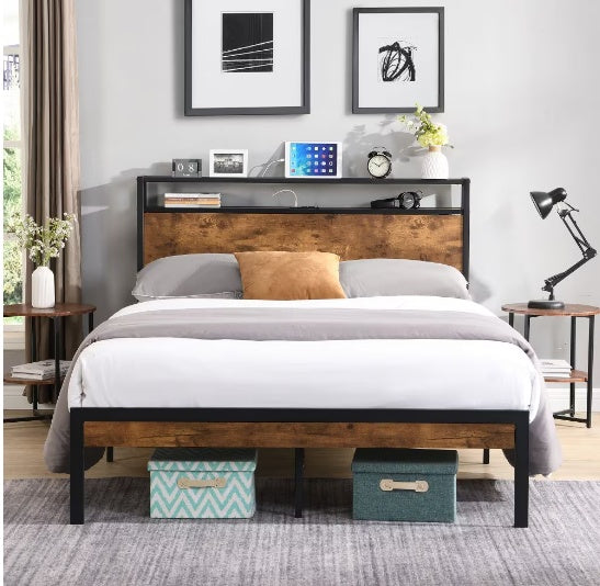 Verona Metal Platform Bed Frame