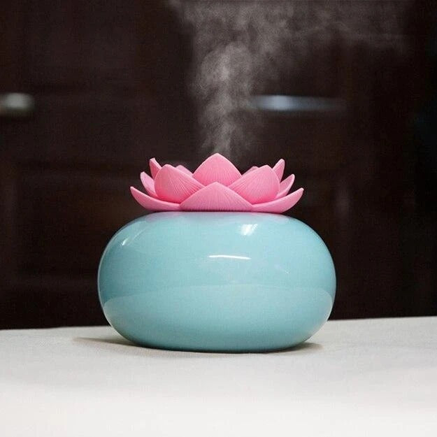 Lotus Aromatherapy Portable Humidifier, ceramic, USB