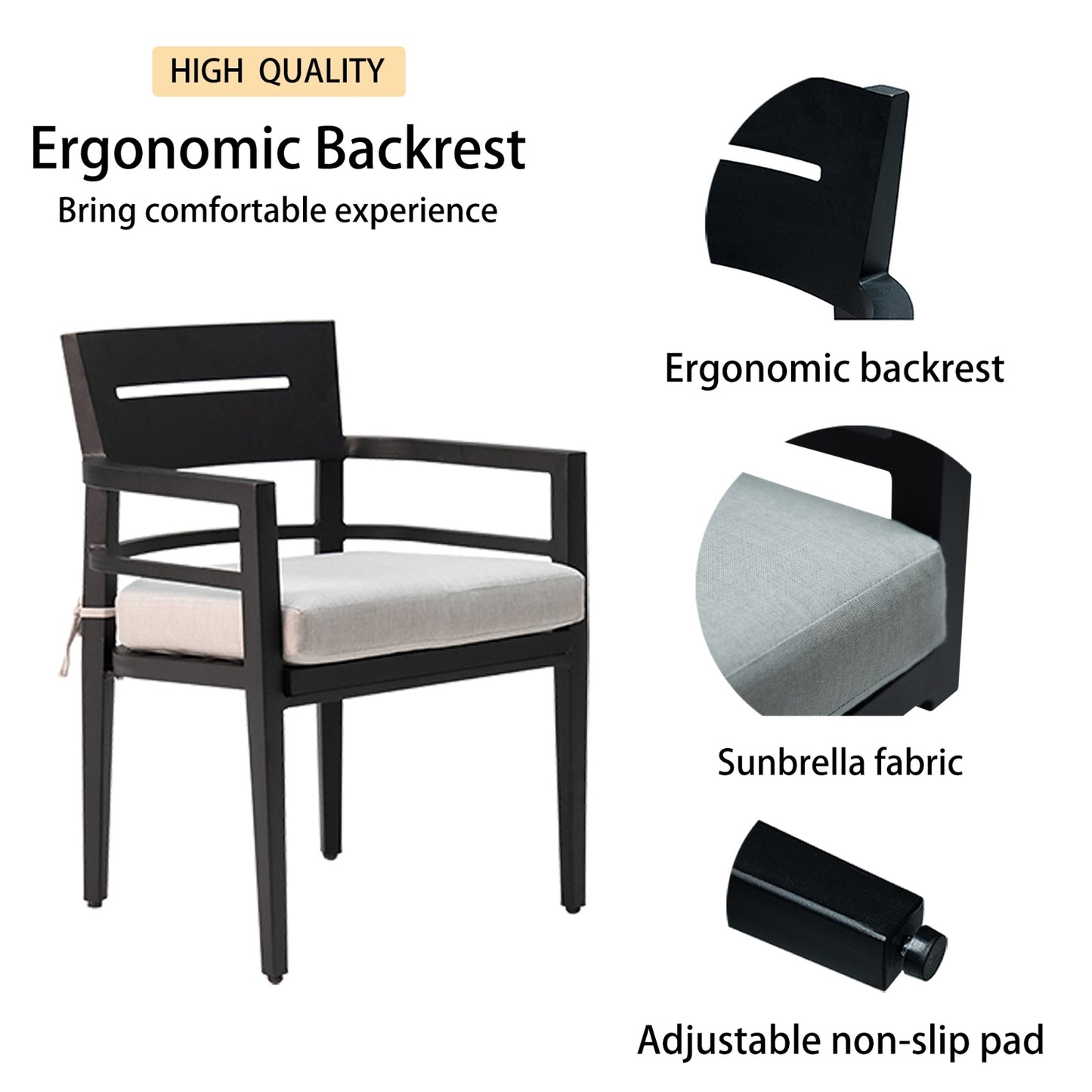 Ember Black Dining Chair Set