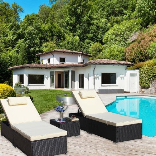 Altera 3-Piece Outdoor Chaise Lounge Set
