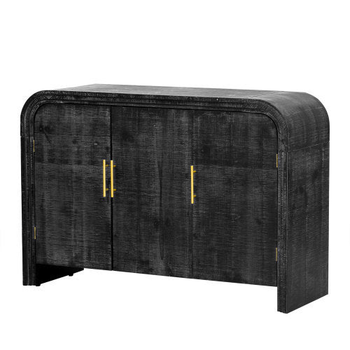 Ashford Curved Black Storage Sideboard