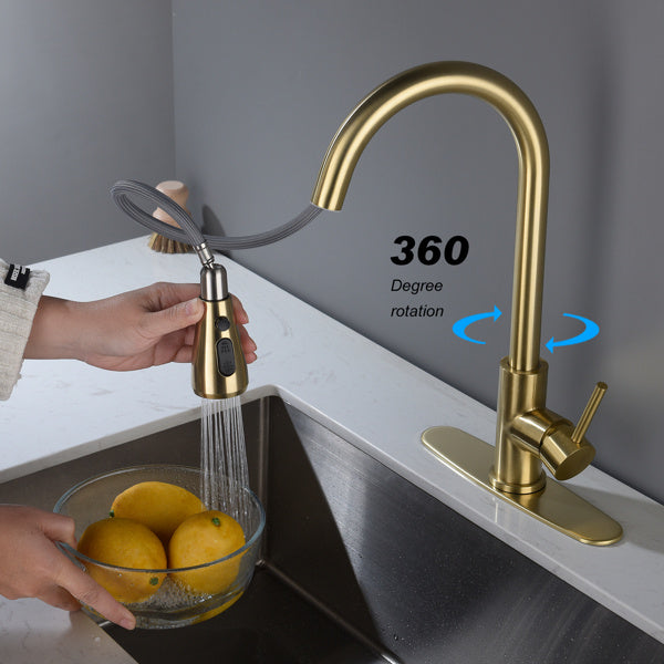 Nexus Aureo (Brushed Gold) Kitchen Faucet