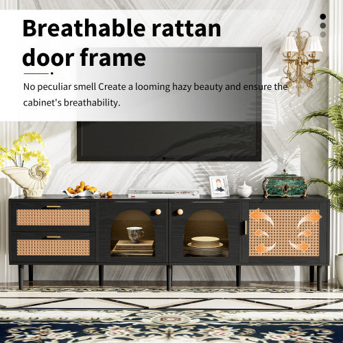Nairo LED Rattan TV Console