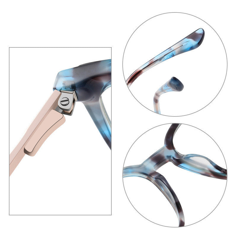 Acetate Square Anti Blue Light Reading Glasses