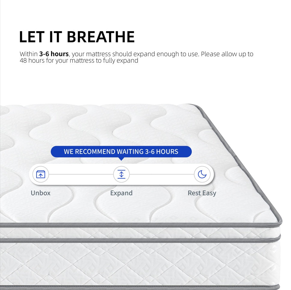 DreamLoom 10-Inch Full Size Hybrid Mattress – Gel Memory Foam & Pocket Coil Innerspring