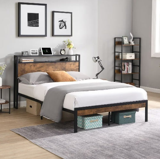 Verona Metal Platform Bed Frame