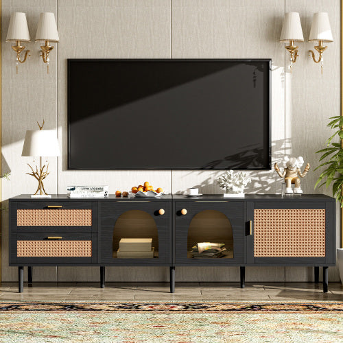 Nairo LED Rattan TV Console