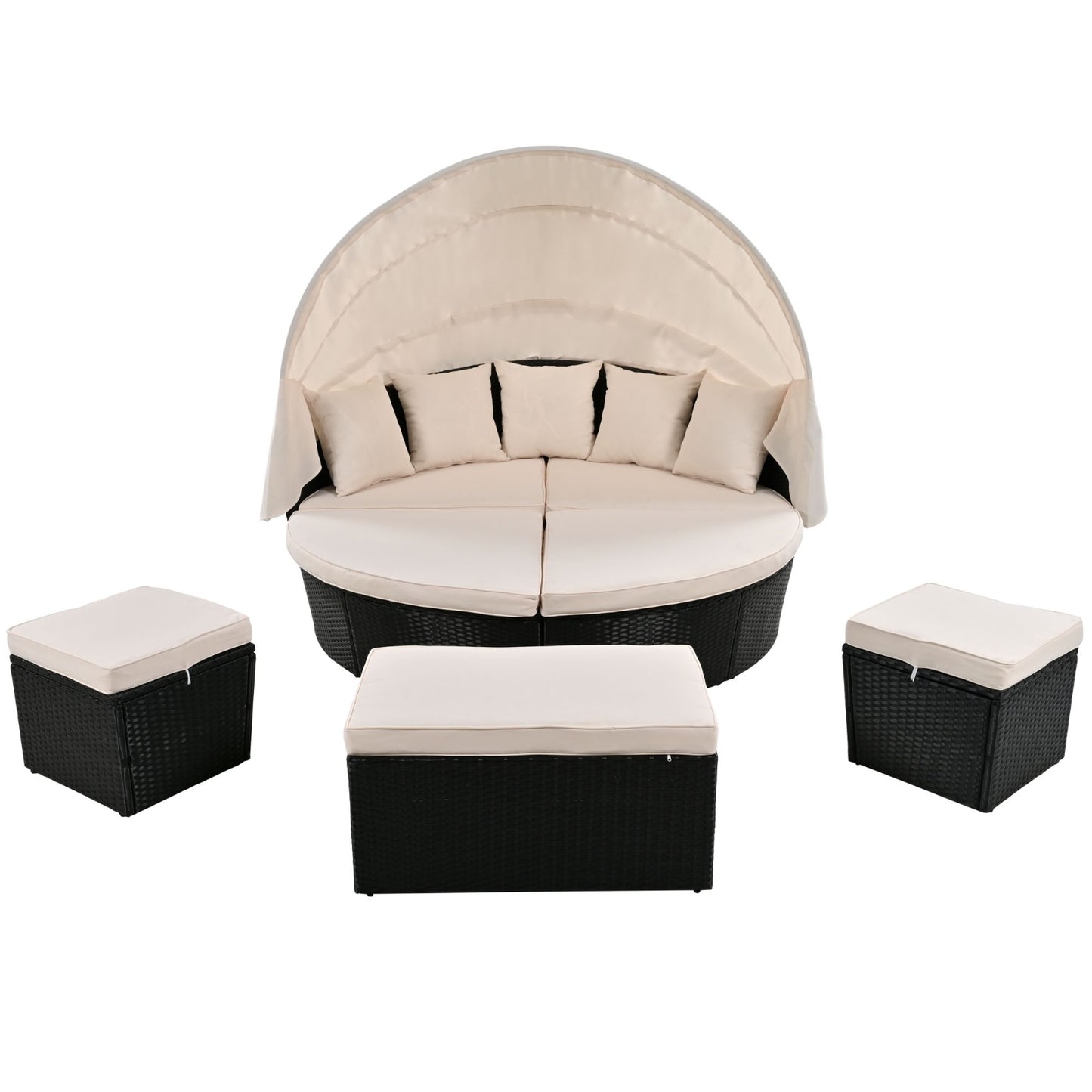 Calistoga Outdoor Round Daybed with Canopy