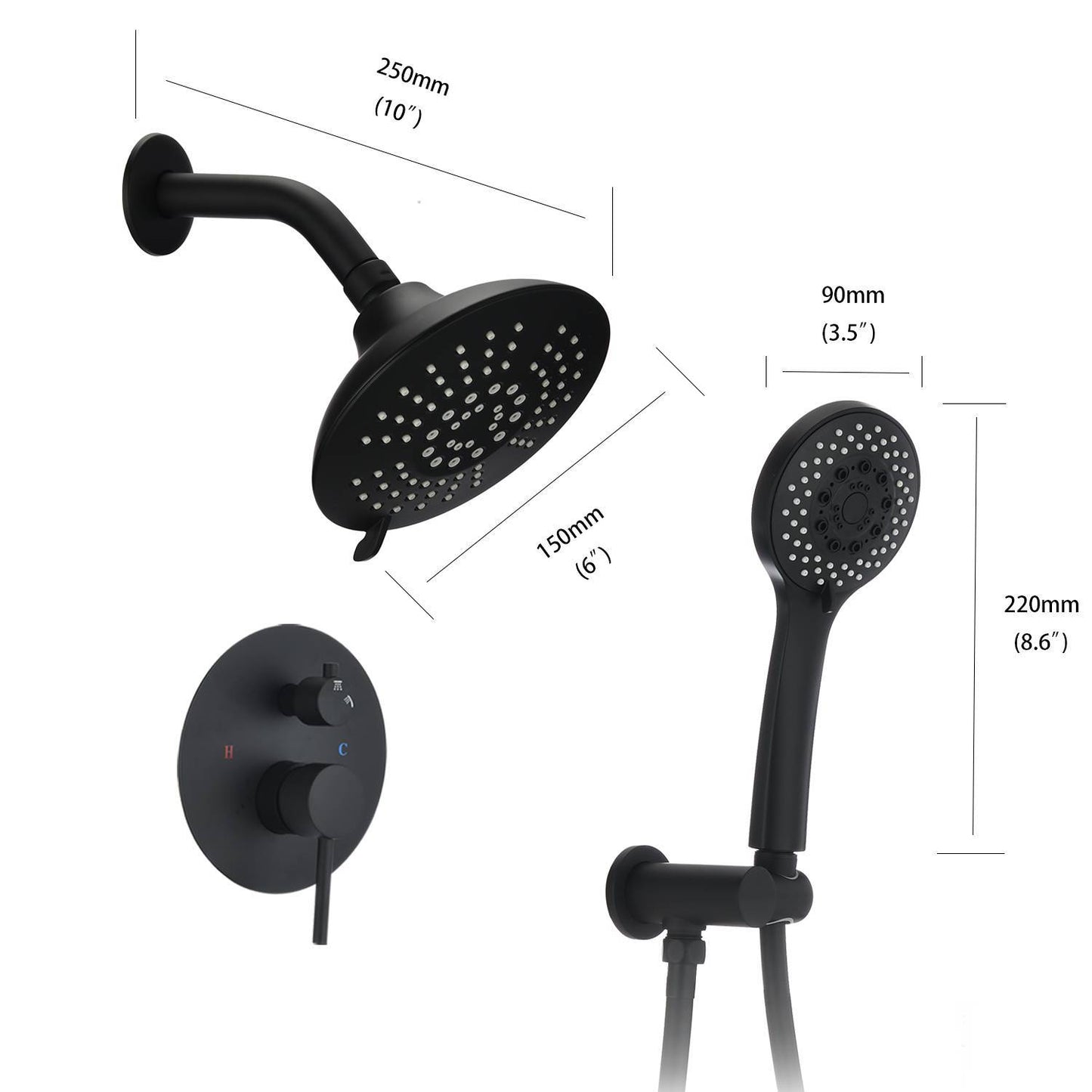 Arcadia Dual-Head Wall-Mount Shower System