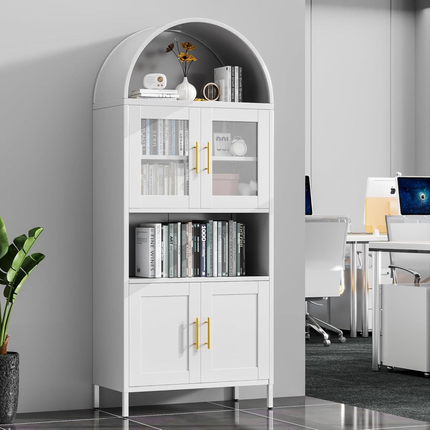 Ardenne Blanc Arched Display Cabinet