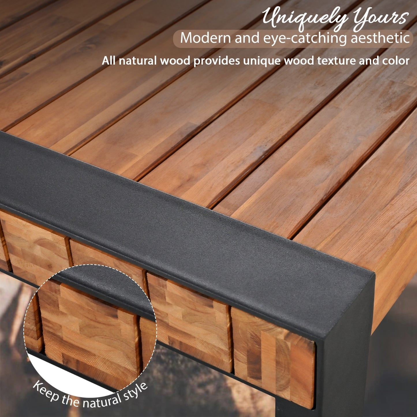Ashford Outdoor Acacia Wood Bench
