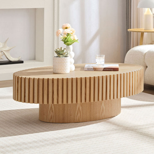 Elira Drum Coffee Table – Natural Ash