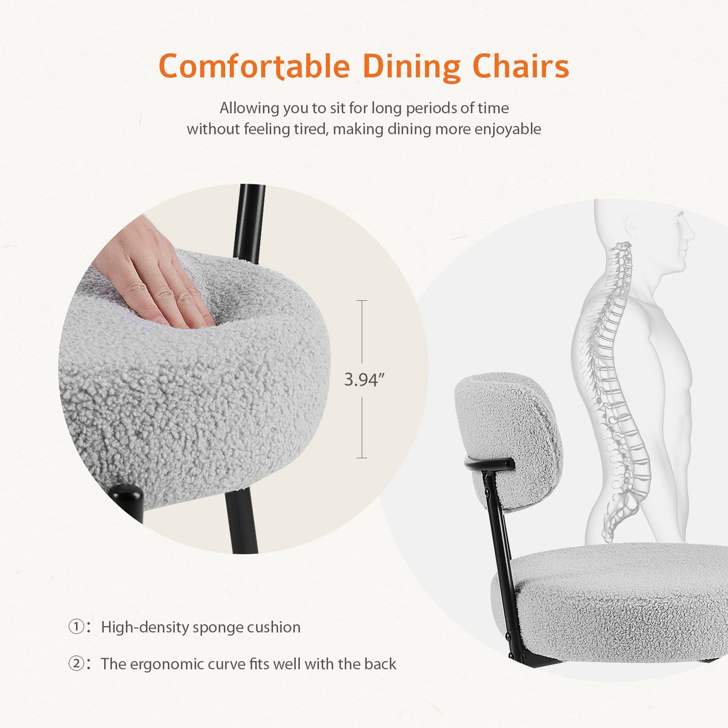 Cambria Plush Dining Chair – Set of 2