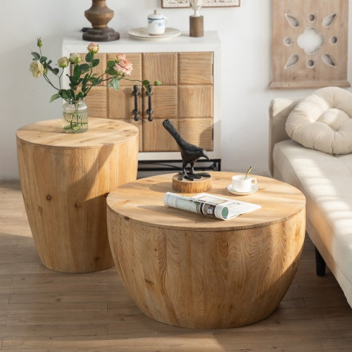 Emberton Barrel Coffee Table Set