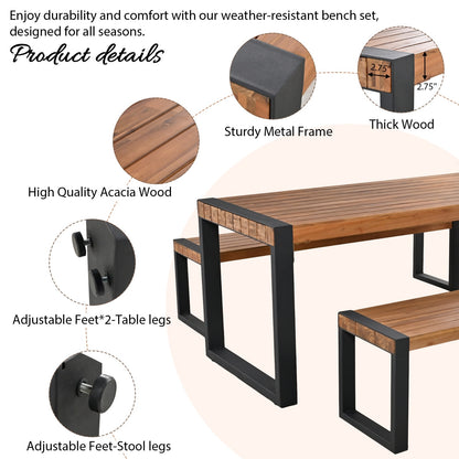 Ashford Outdoor Acacia Wood Bench
