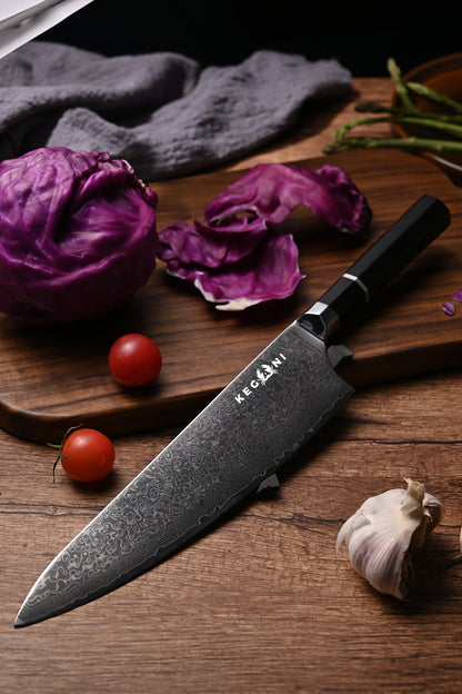Kegani 8-Inch Japanese Kiritsuke Chef Knife | 67-Layer Damascus VG-10 Steel