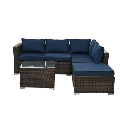 Halston 4-Piece Wicker Patio Conversation Set