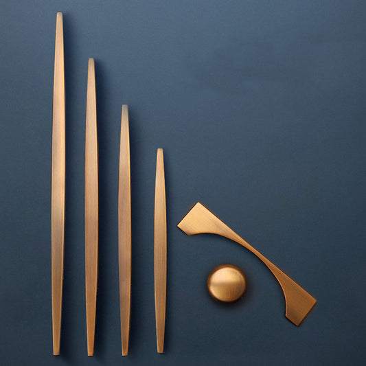 Linea Brass Luxe Handle | Modern Minimalist Cabinet Pull