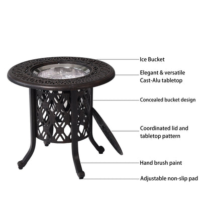 Montclair Ice Bucket Outdoor Ice Bucket Side Table