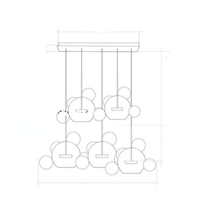 Norival Gold Bubble Chandelier