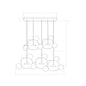 Norival Gold Bubble Chandelier