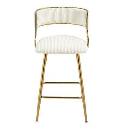Aurella 26" Corduroy Bar Stool Set