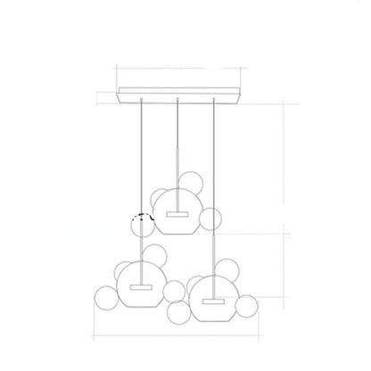 Norival Gold Bubble Chandelier