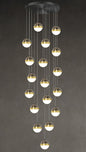 Skynova Nordic Staircase Chandelier – Tricolor LED Luxury for High Ceilings