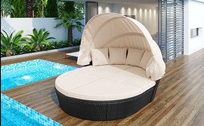 Calistoga Outdoor Round Daybed with Canopy
