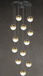 Skynova Nordic Staircase Chandelier – Tricolor LED Luxury for High Ceilings