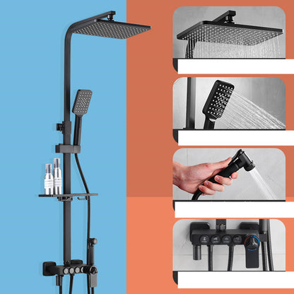 LuxFlow Wall-Mounted Double Shower Faucet Set