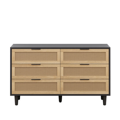 Brenvara 6-Drawer Rattan Dresser
