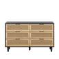 Brenvara 6-Drawer Rattan Dresser