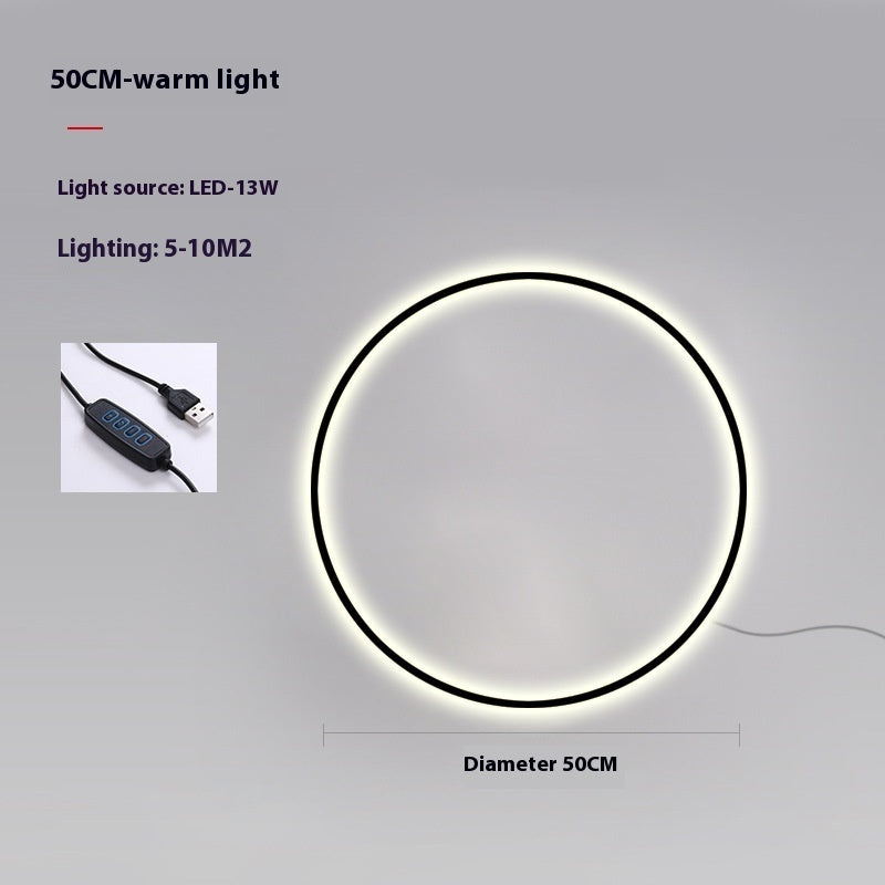 HaydnHalo Minimalist Round LED Lamp – Modern Wireless Wall Light